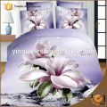 Conjunto de cama de casa rosa flores impresso conjunto de folha de cama 3d comforter conjuntos, 100 poliéster